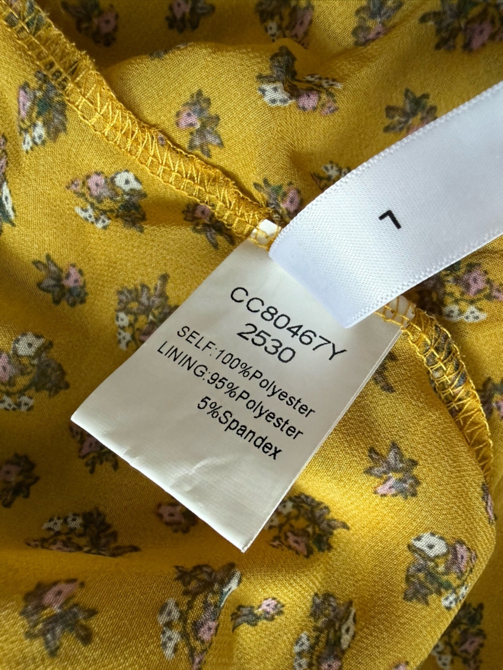 Cupshe Sunshine Floral Cutout Dress in Mustard Yellow Women’s Size Large - Picture 11 of 14